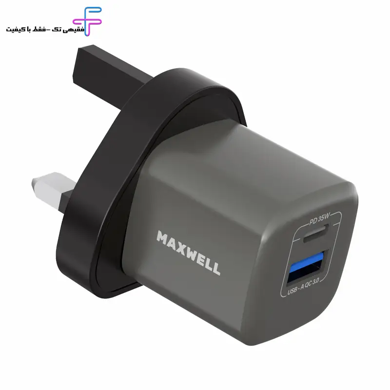 شارژر دیواری 35 وات مکسول مدل CHARGEMAX دو پورت فست USB-C و USB-A