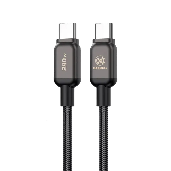 کابل تبدیل 240 واتی USB-C به USB-C مکسول با طول ۱ متر Maxwell USB-C to USB-C Cable